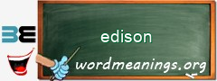 WordMeaning blackboard for edison